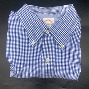 Brooks Brothers Regular Fit Non-Iron Polo Dress Shirt Men's L